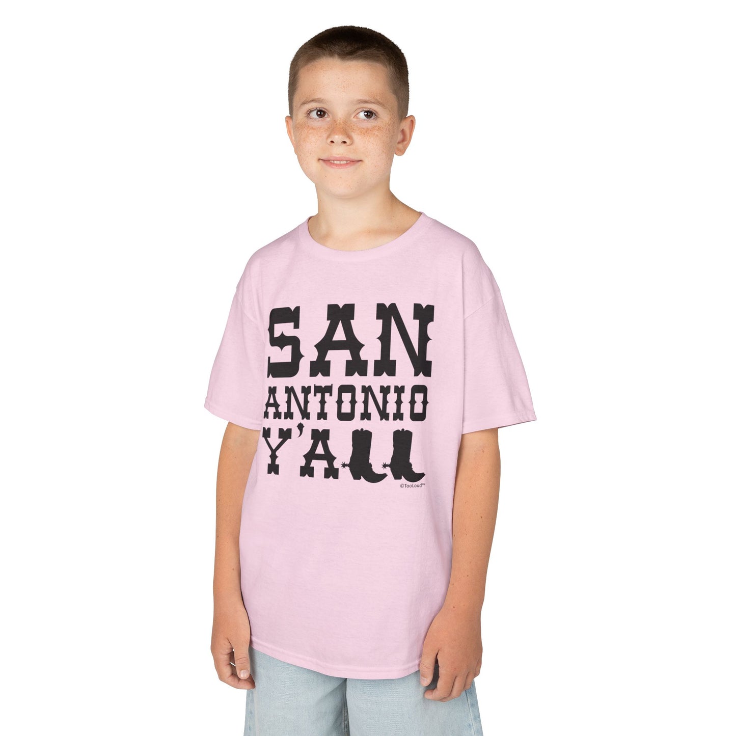 San Antonio Y’all – Boots – Texas Pride Children’s T-Shirt by TOOLOUD