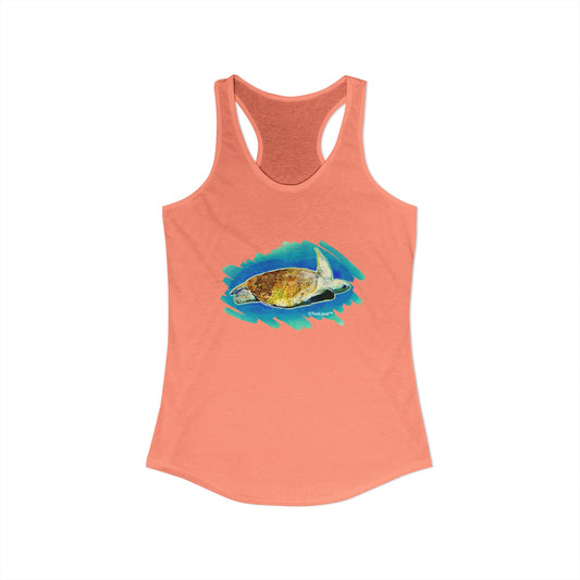 Turtle Watercolor Women’s Racerback Tank Top by TOOLOUD