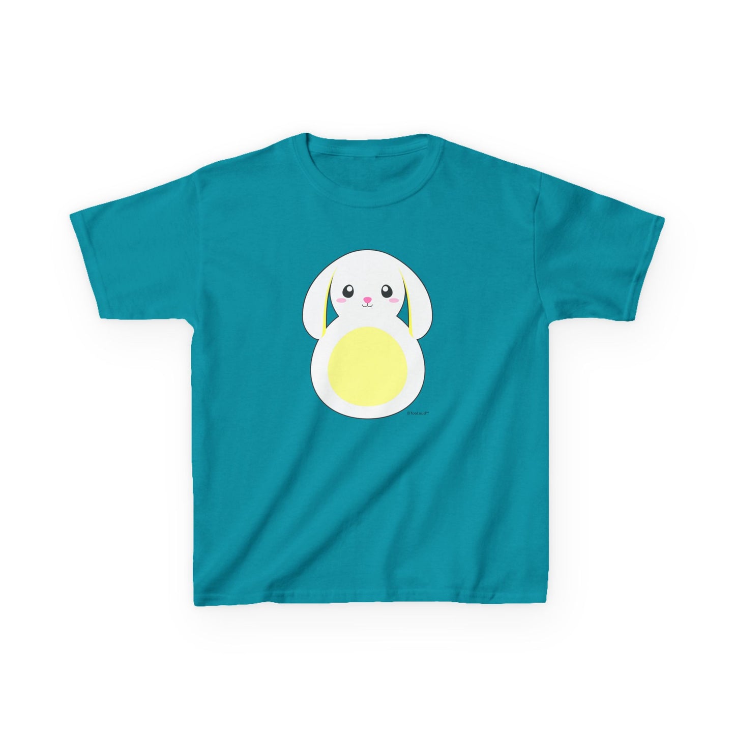 TooLoud Cute Bunny with Floppy Ears - Children’s Unisex T-Shirt Heavy Cotton