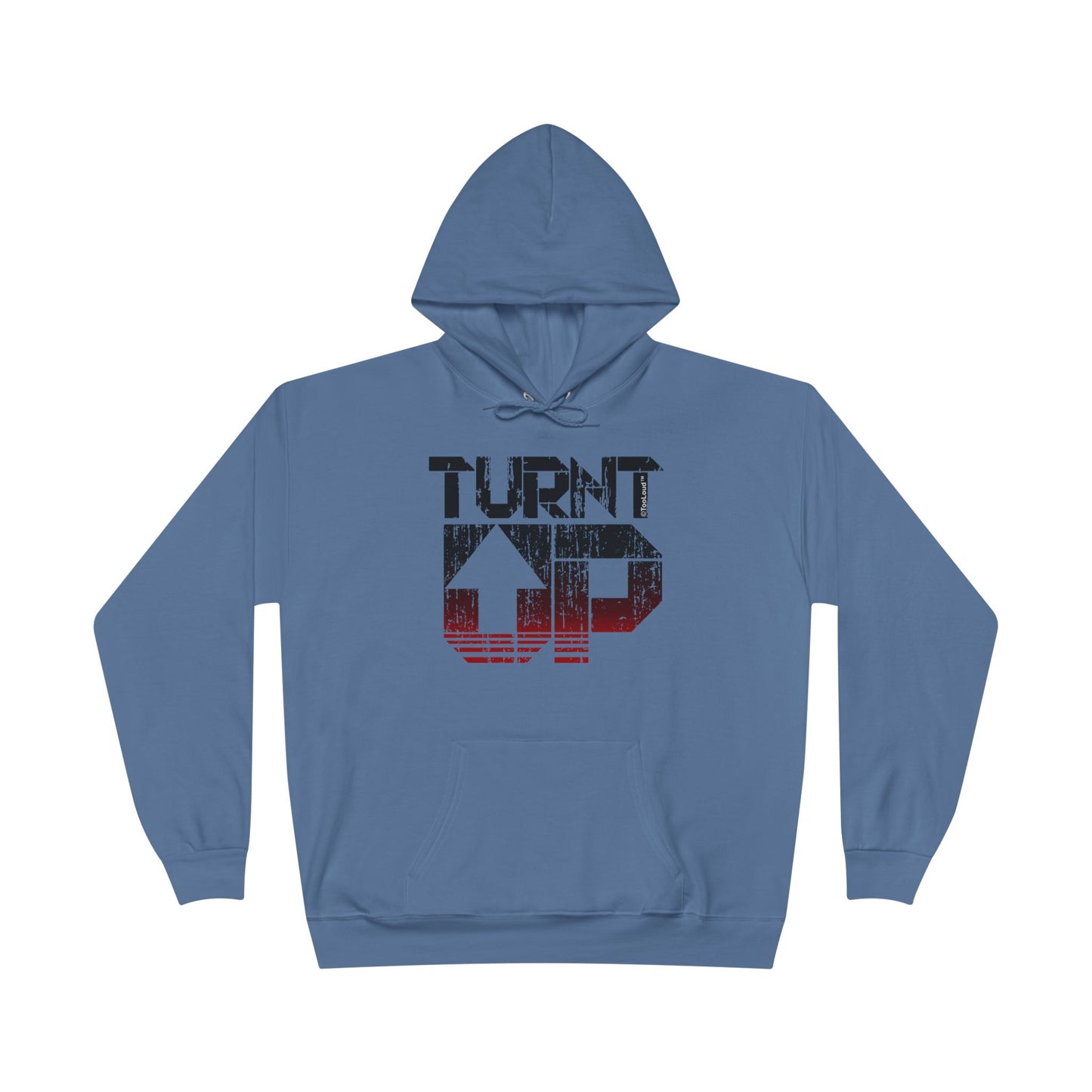 Turnt Up Distressed Unisex Hoodie Sweatshirt by TOOLOUD