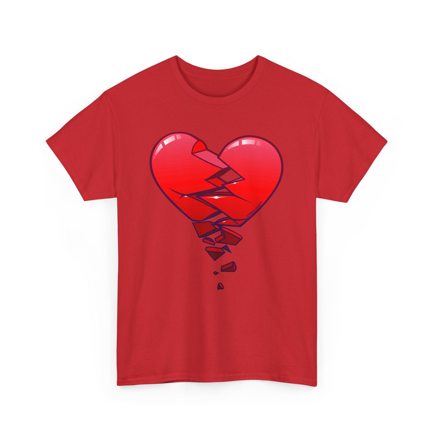 Crumbling Broken Heart Adult Unisex T-Shirt Tee