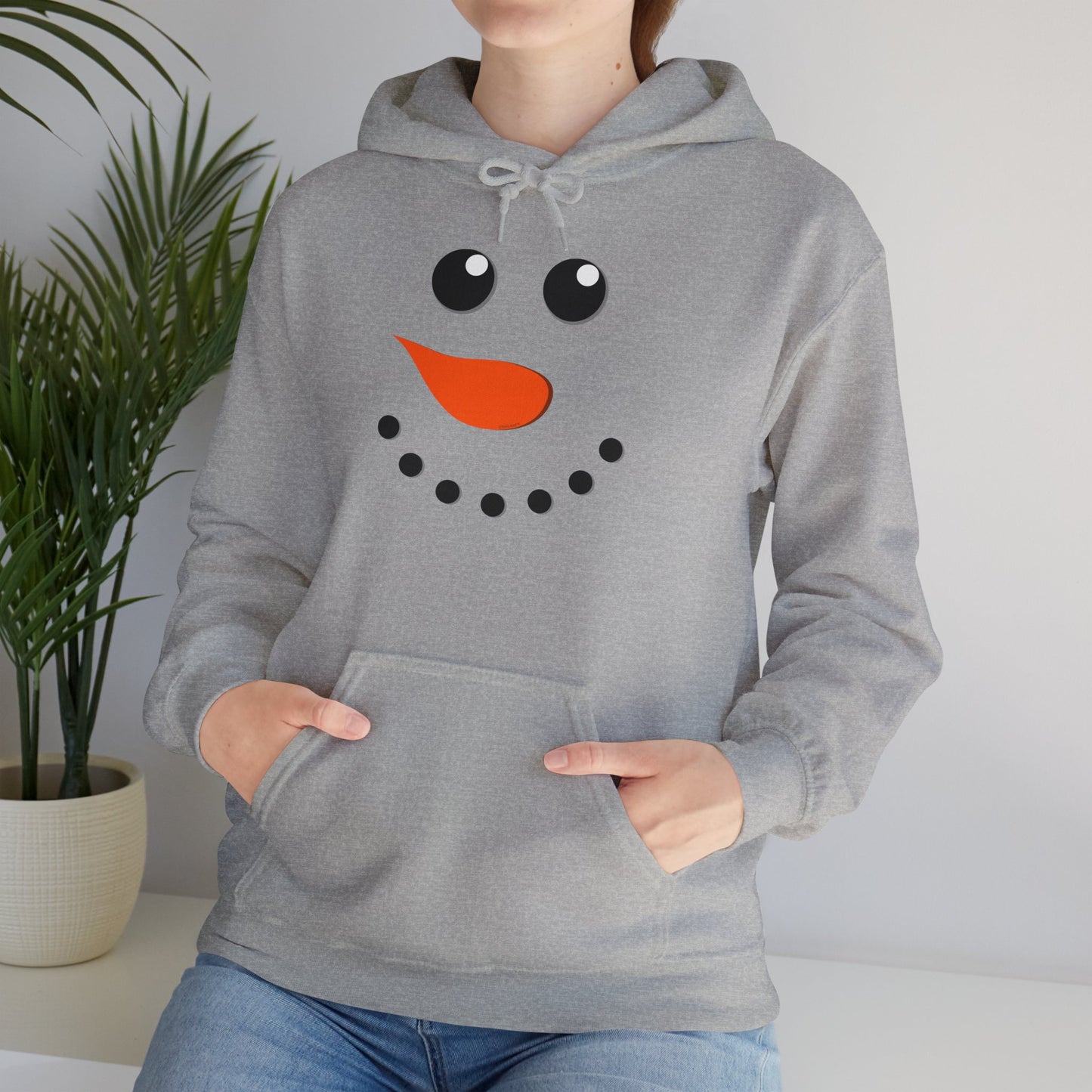 TOOLOUD Snowman Face Christmas Adult Unisex Hoodie Sweatshirt