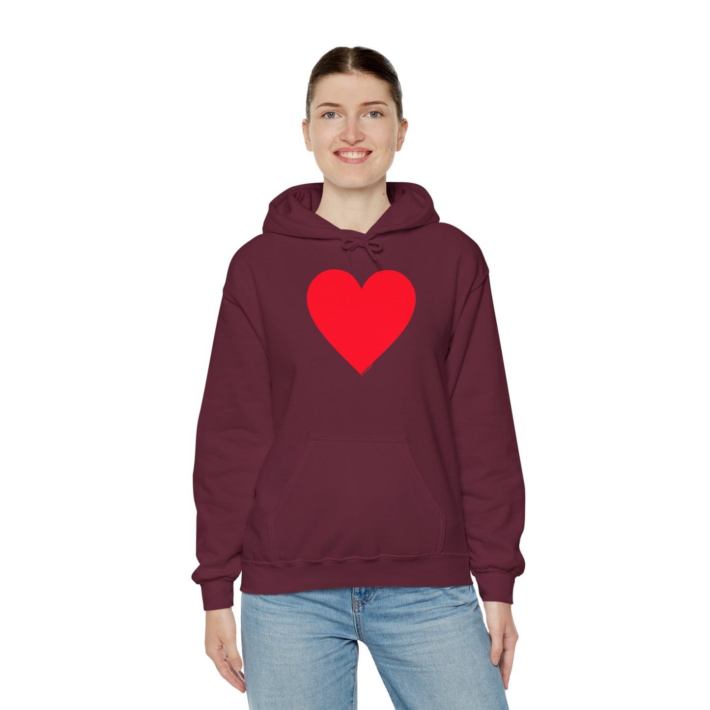 TOOLOUD Big Red Heart Valentine's Day Dark Unisex Hoodie Sweatshirt