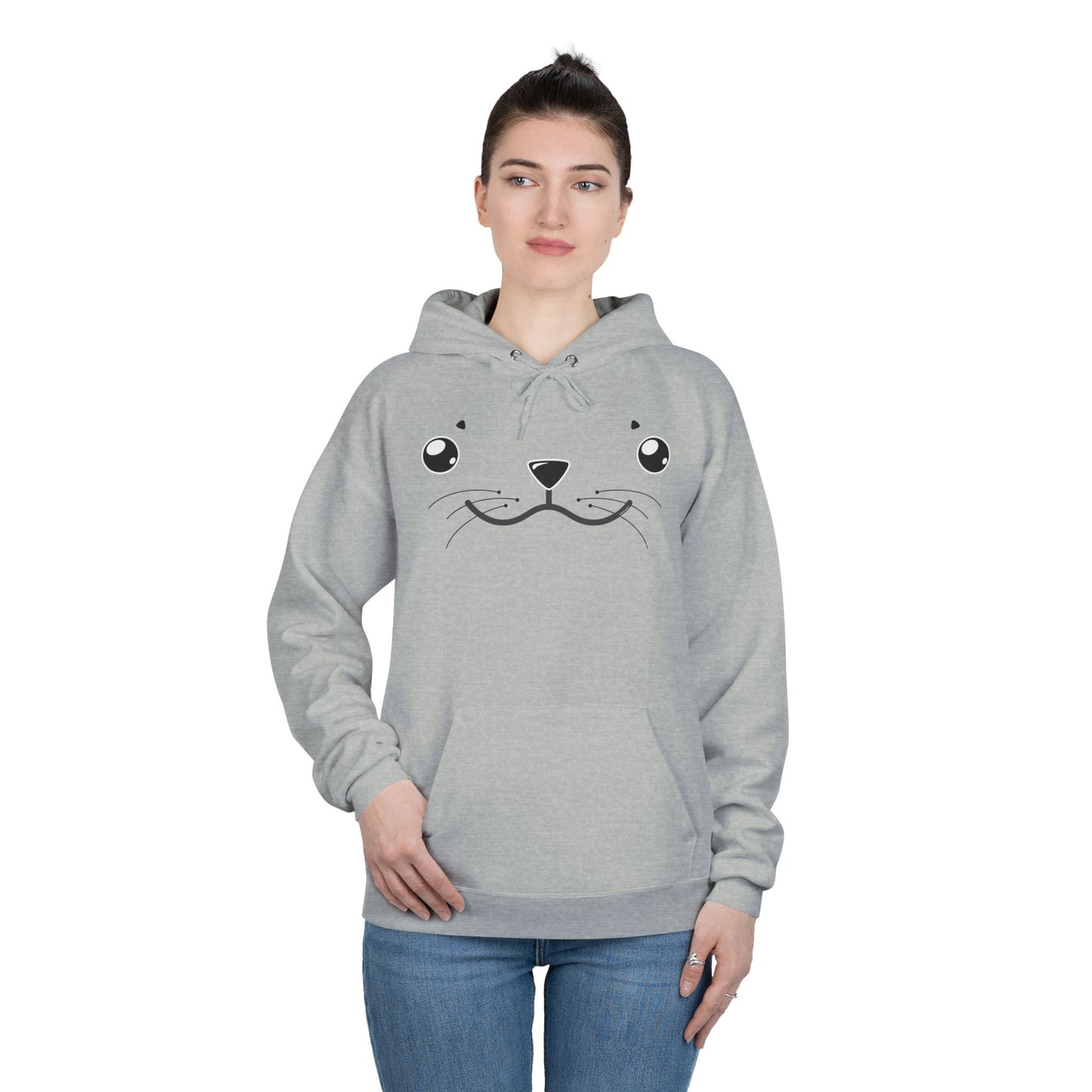 Kyu-T Face - Sealie the Cute Seal Unisex Hoodie Sweatshirt by TOOLOUD