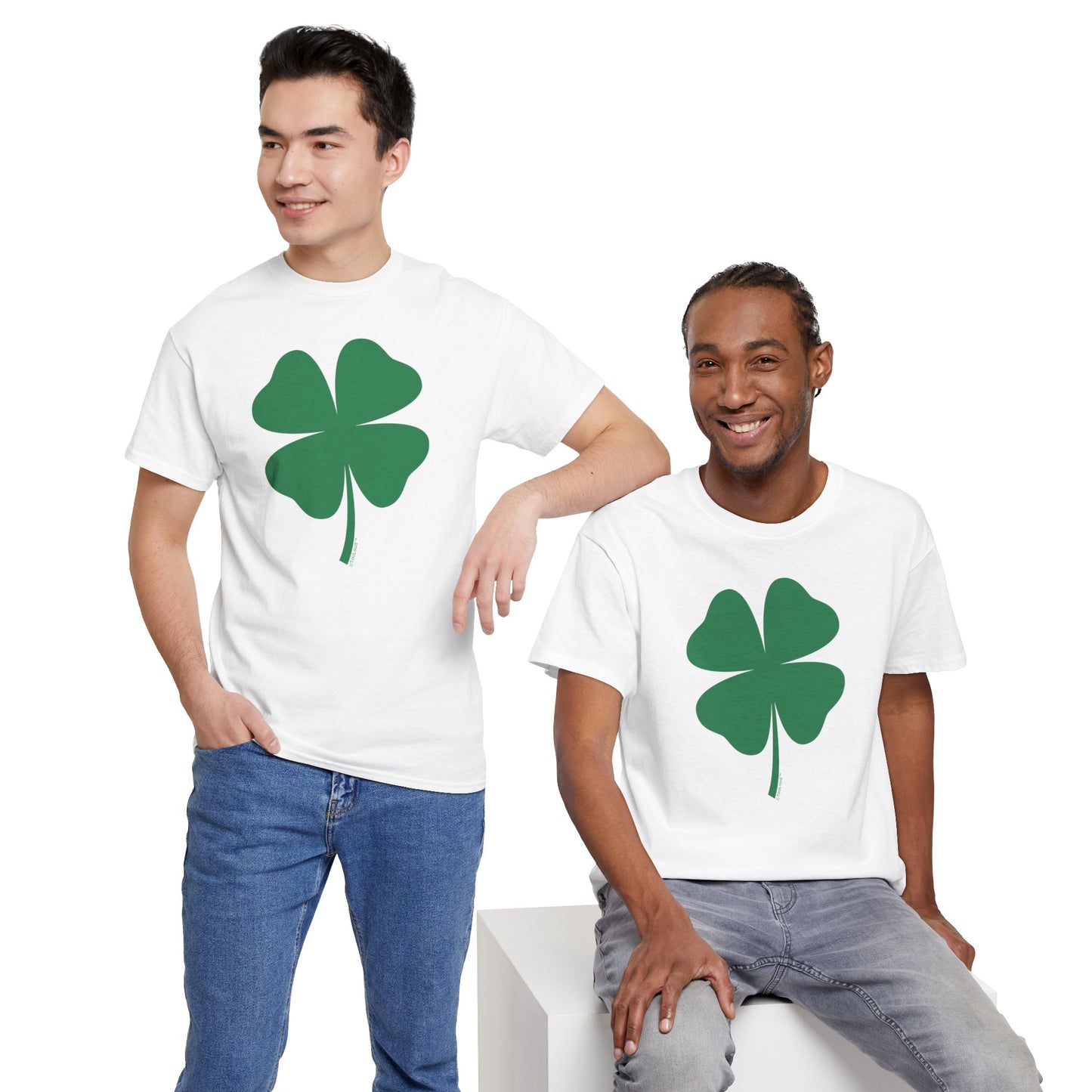 Four Leaf Clover: Adult Print T-Shirt for St. Patrick's Day Celebrations by TOOLOUD