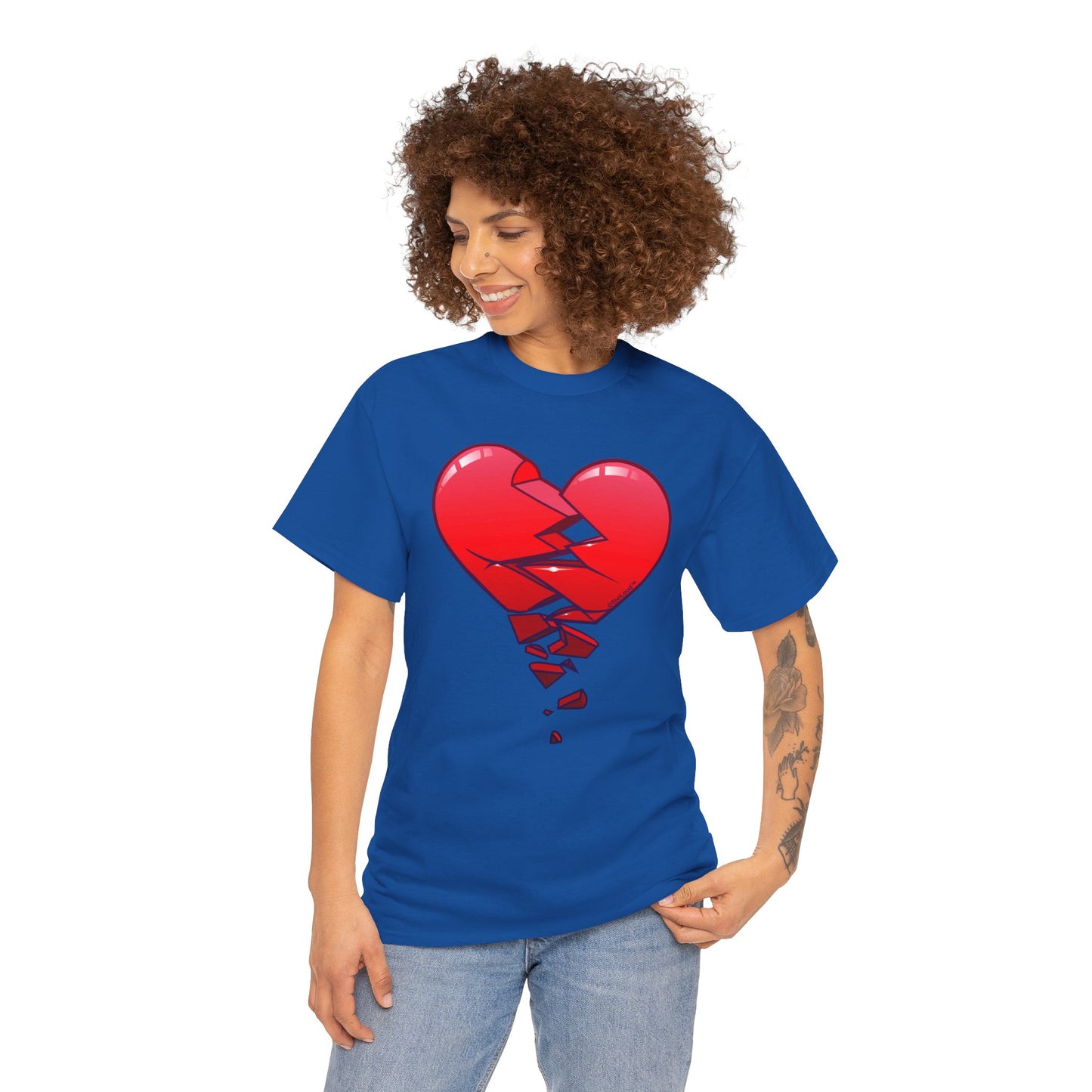 Crumbling Broken Heart Adult Unisex T-Shirt Tee