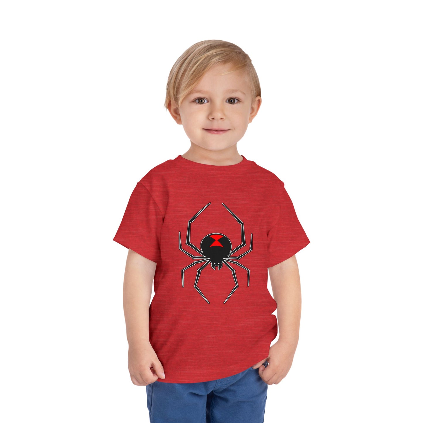 Black Widow Spider Design Toddler Dark T-Shirt by TOOLOUD