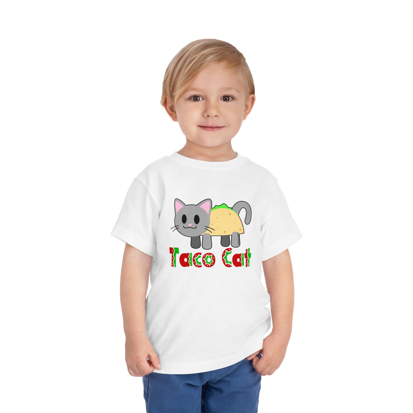 Cute Taco Cat Design Text Toddler T-Shirt by TOOLOUD