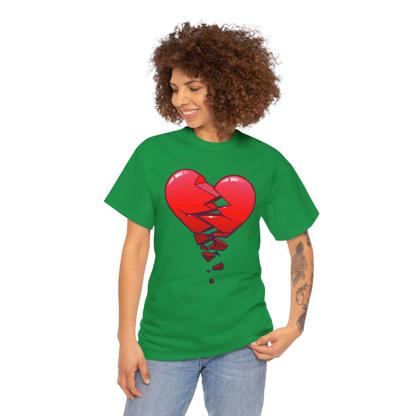 Crumbling Broken Heart Adult Unisex T-Shirt Tee