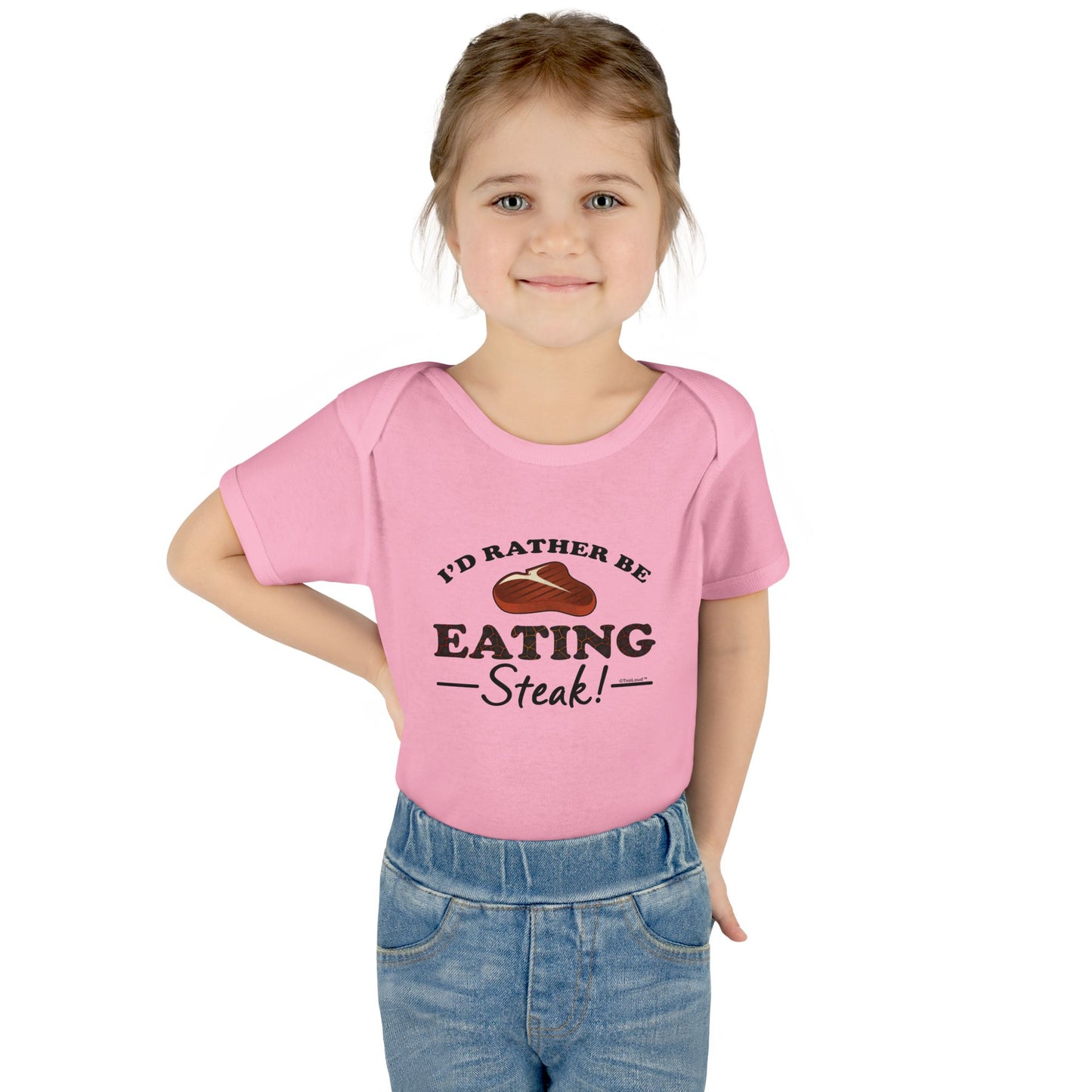I’d Rather – Steak Baby Romper Bodysuit by TOOLOUD