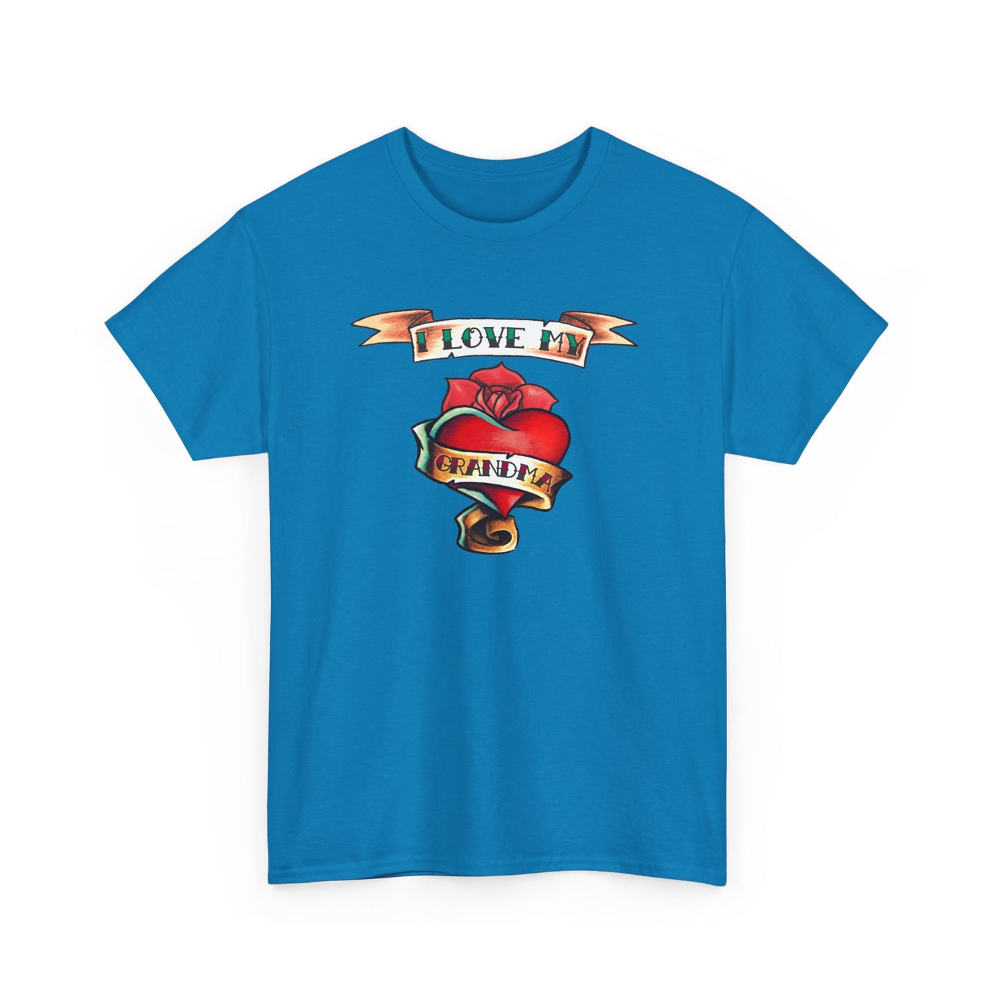 Heart Tattoo I Love My Grandma Adult T-Shirt by TOOLOUD