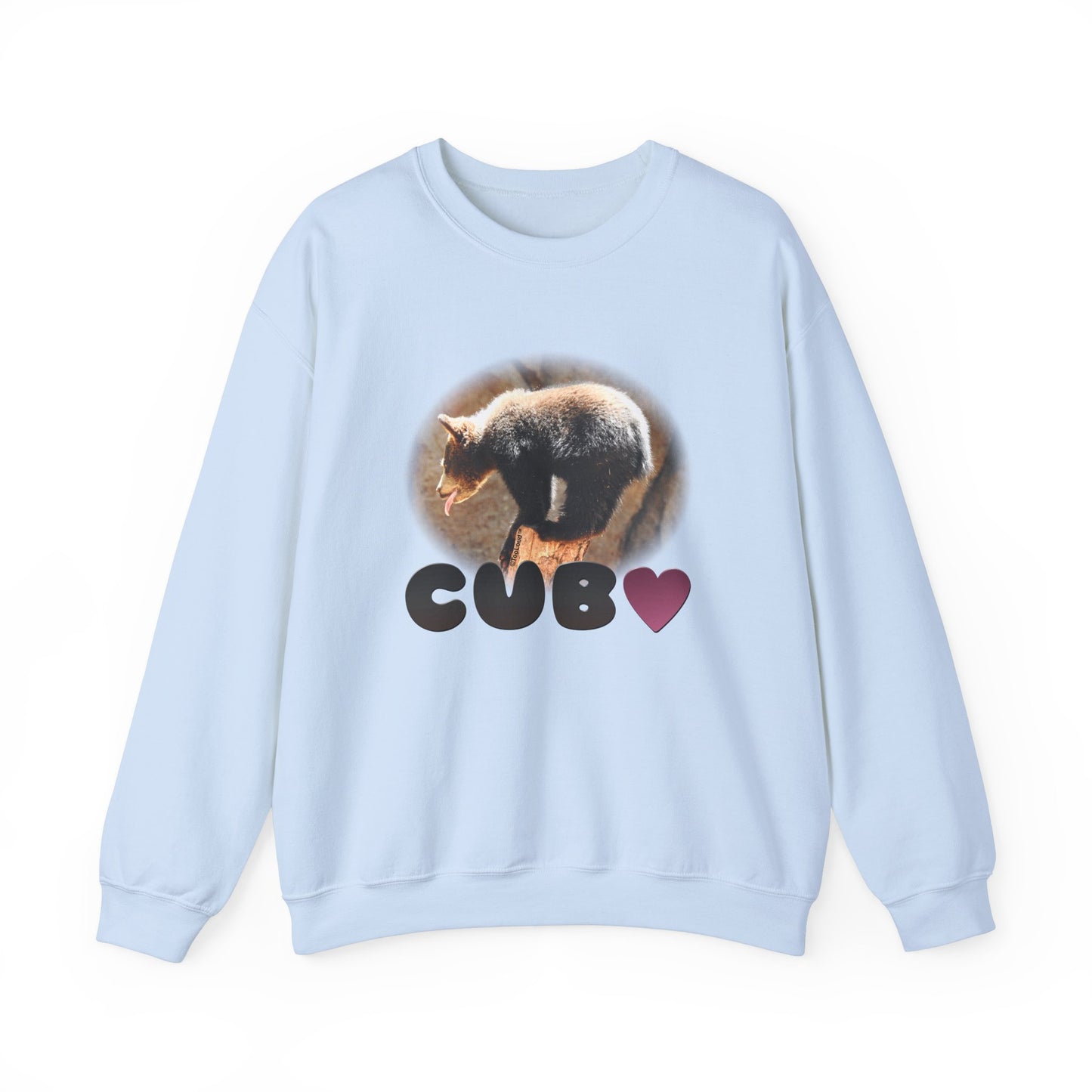 Balancing Bear Cub with Text Adult Sweatshirt by TOOLOUD