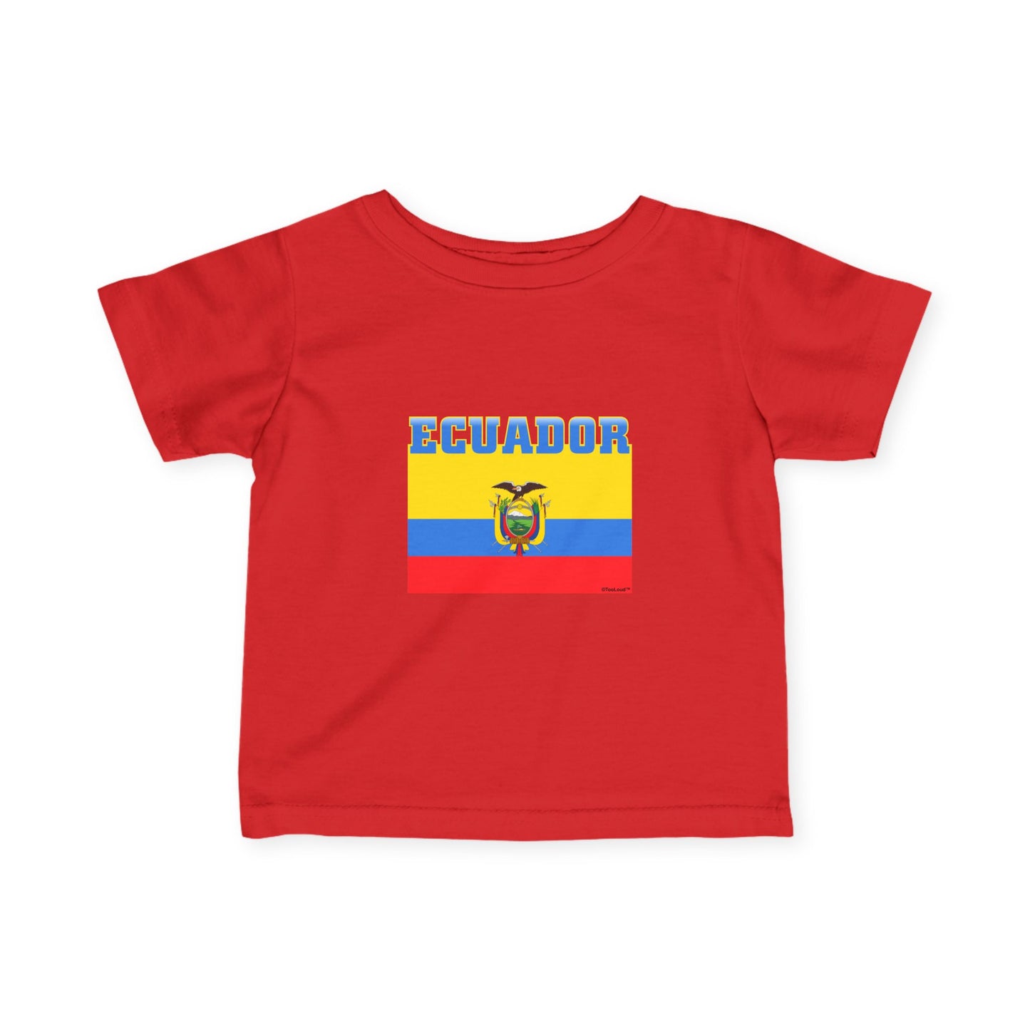 Ecuador Flag Infant T-Shirt Dark by TOOLOUD