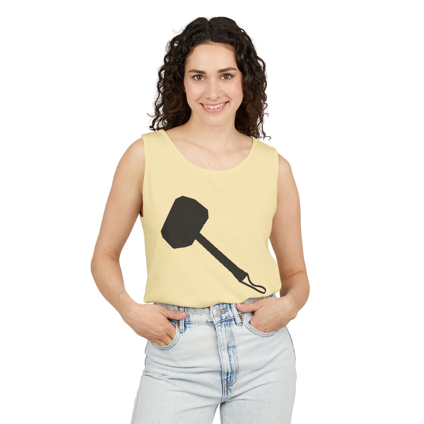 Thors Hammer Nordic Runes Lucky Odin Mjolnir Valhalla Loose Tank Top