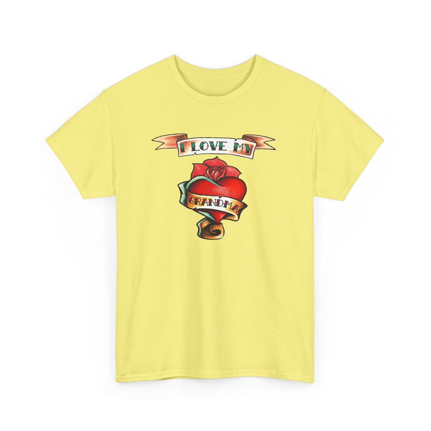 Heart Tattoo I Love My Grandma Adult T-Shirt by TOOLOUD