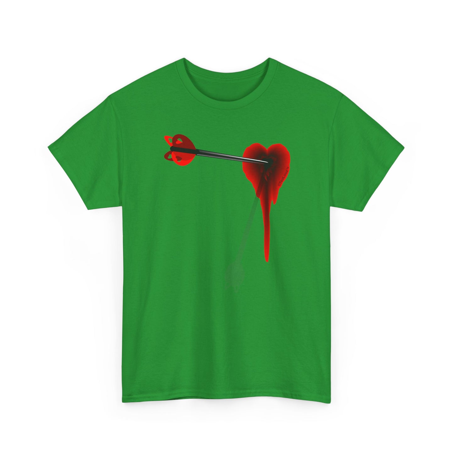 Cupid's Arrow – Heart Shot Wound Design Adult Unisex T-Shirt by TOOLOUD