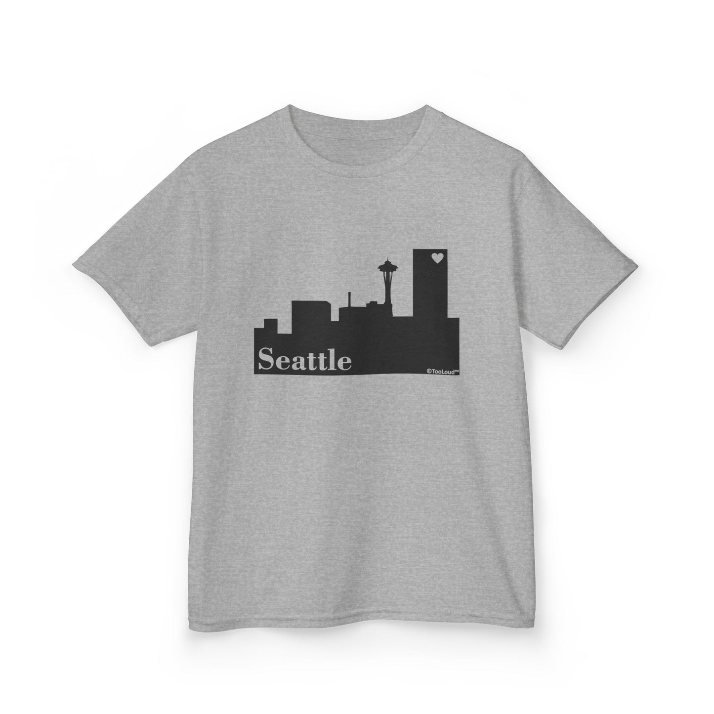 Seattle Skyline with Space Needle Children's T-Shirt by TOOLOUD