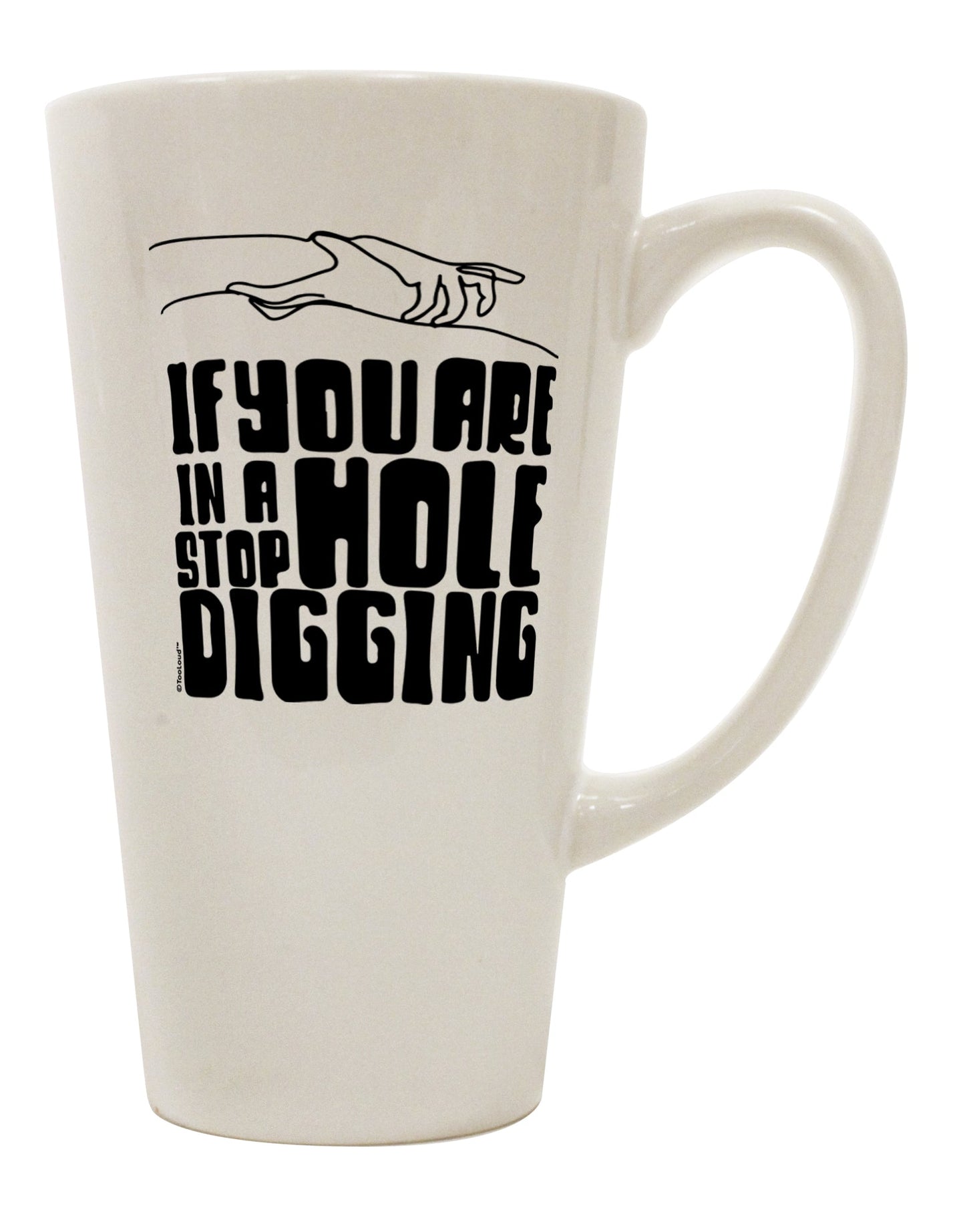 16 Ounce Conical Latte Coffee Mug - A Must-Have for Discerning Drinkware Enthusiasts-Conical Latte Mug-TooLoud-Davson Sales