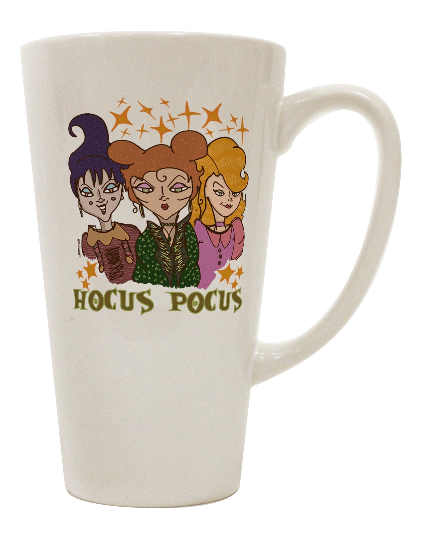 16 Ounce Conical Latte Coffee Mug - A Must-Have for Drinkware Enthusiasts-Conical Latte Mug-TooLoud-Davson Sales
