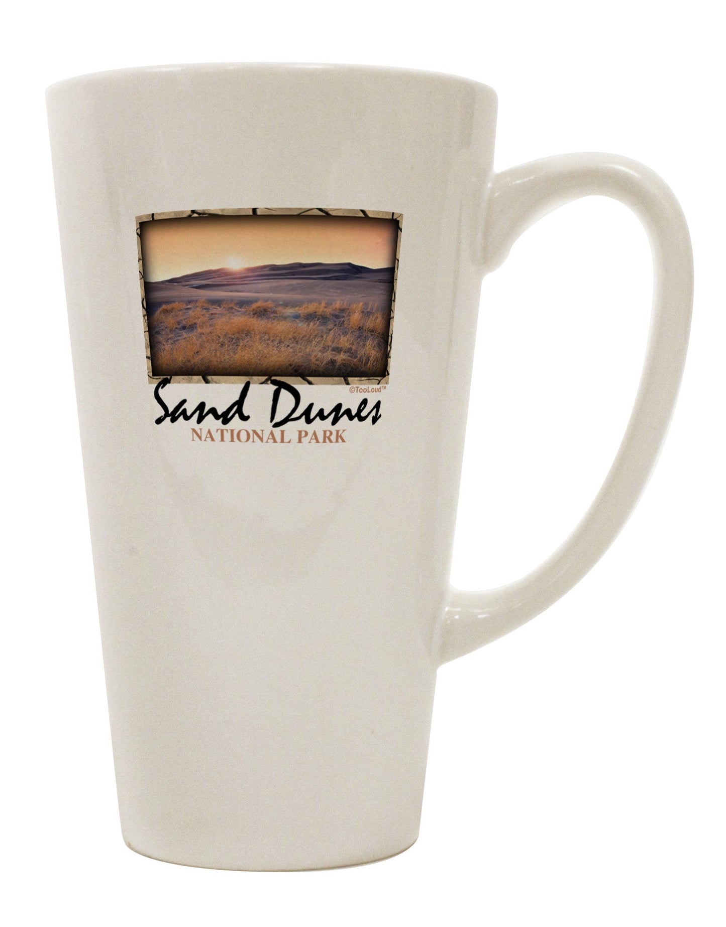 16 Ounce Conical Latte Coffee Mug - Expertly Crafted for Colorado Sand Dunes Enthusiasts - TooLoud-Conical Latte Mug-TooLoud-White-Davson Sales