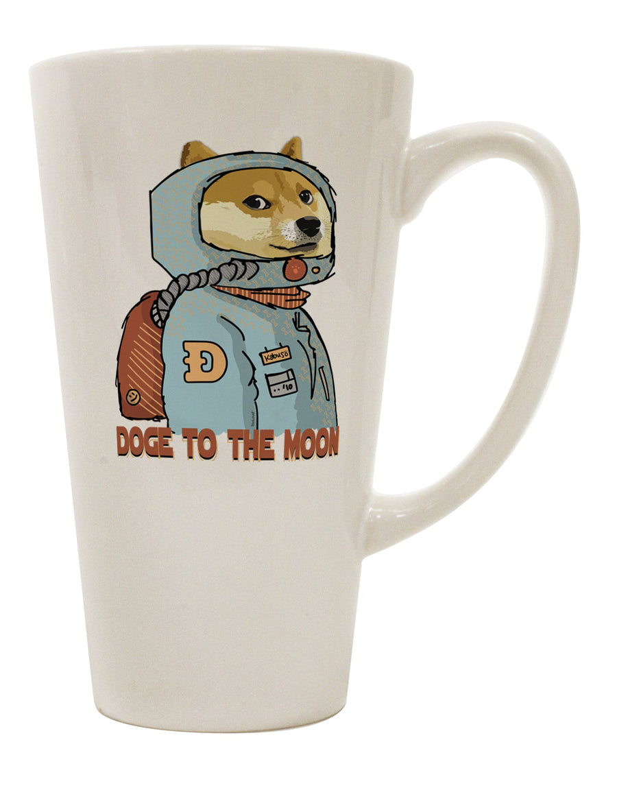 16 Ounce Conical Latte Coffee Mug - Expertly Crafted for Doge Enthusiasts-Conical Latte Mug-TooLoud-Davson Sales