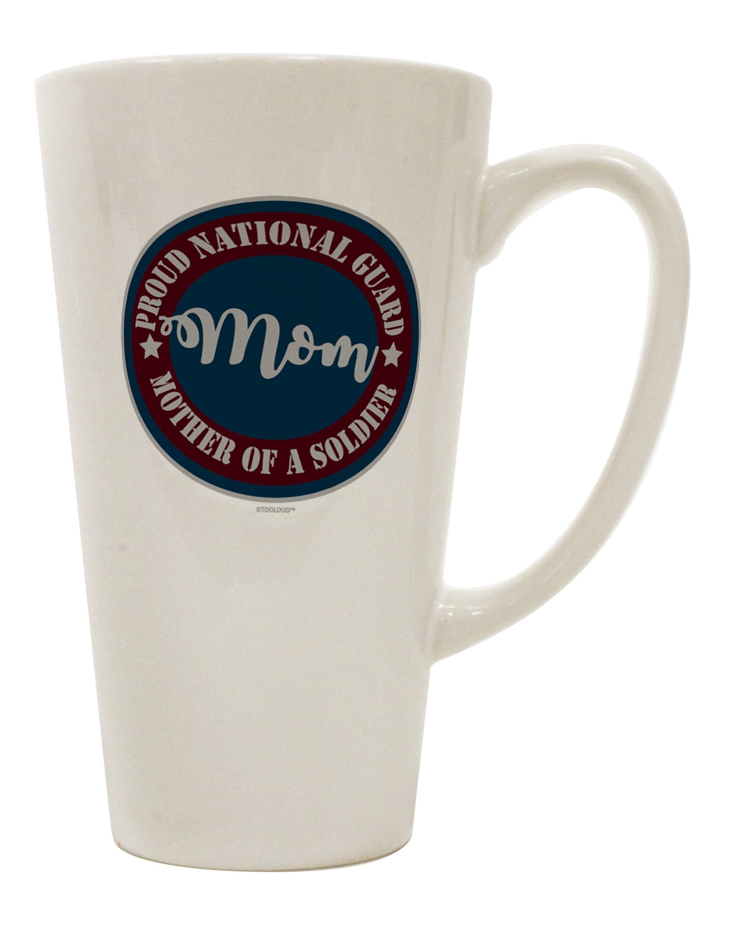 16 Ounce Conical Latte Coffee Mug for Proud National Guard Moms - Expertly Crafted Drinkware TooLoud-Conical Latte Mug-TooLoud-Davson Sales