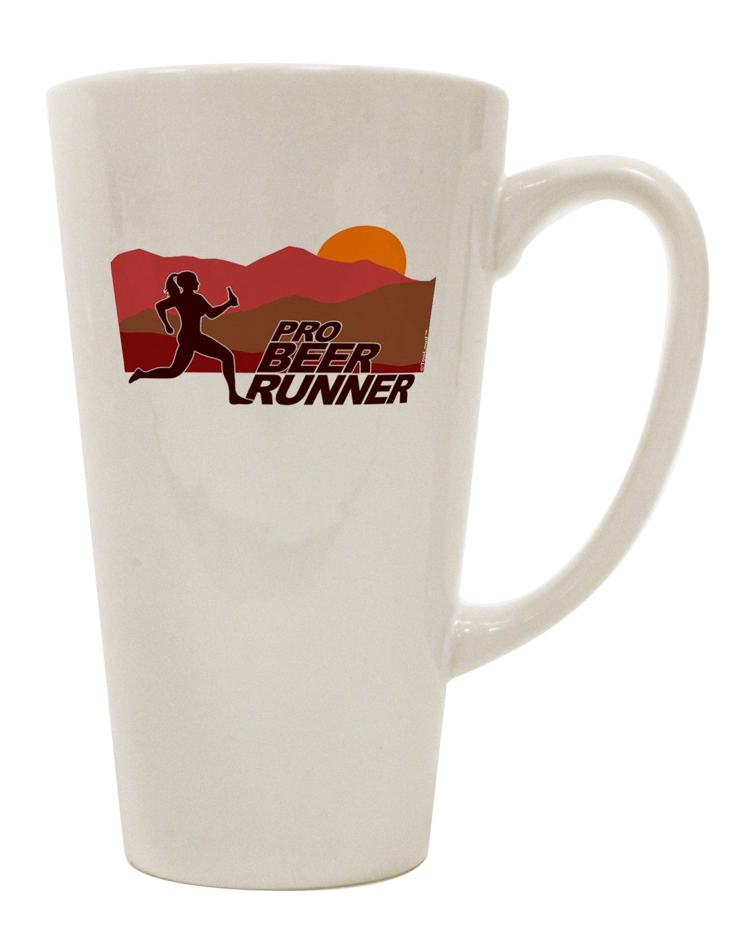 16 Ounce Conical Latte Coffee Mug for the Pro Beer Runner Woman - TooLoud-Conical Latte Mug-TooLoud-White-Davson Sales