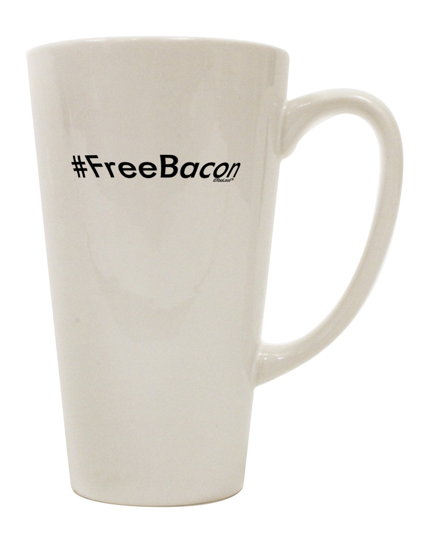 16 Ounce Conical Latte Coffee Mug - The Perfect Drinkware for Bacon Lovers - TooLoud-Conical Latte Mug-TooLoud-White-Davson Sales