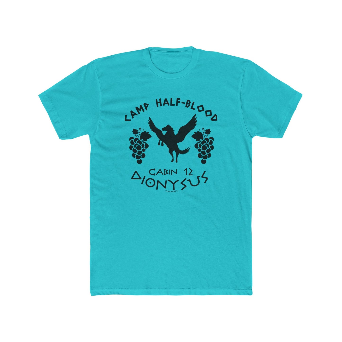 TOOLOUD Camp Half Blood Cabin 12 Dionysus Womens T-Shirt Aquatic Blue