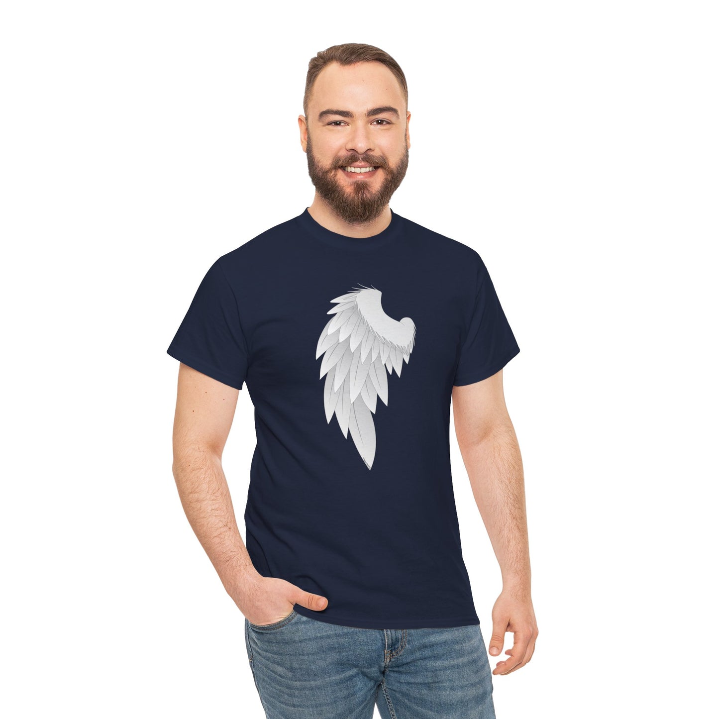 Single Left Angel Wing Design - Adults Dark T-Shirt by TOOLOUD