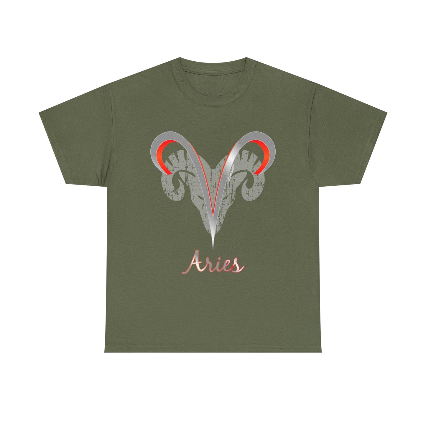 TooLoud Aries Zodiac Symbol T-Shirt | Astrological Birth Sign Adult Apparel