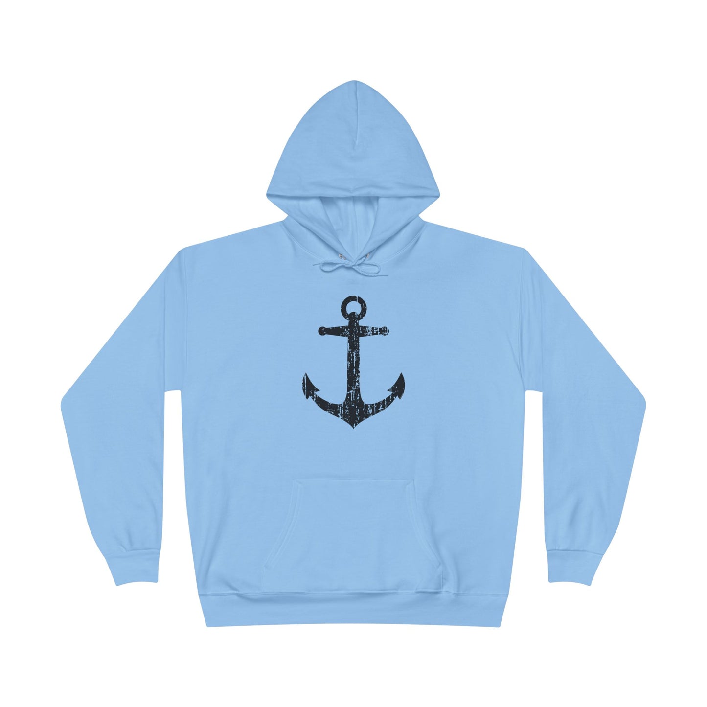 Distressed Nautical Sailor Anchor Hoodie Sweatshirt by TOOLOUD