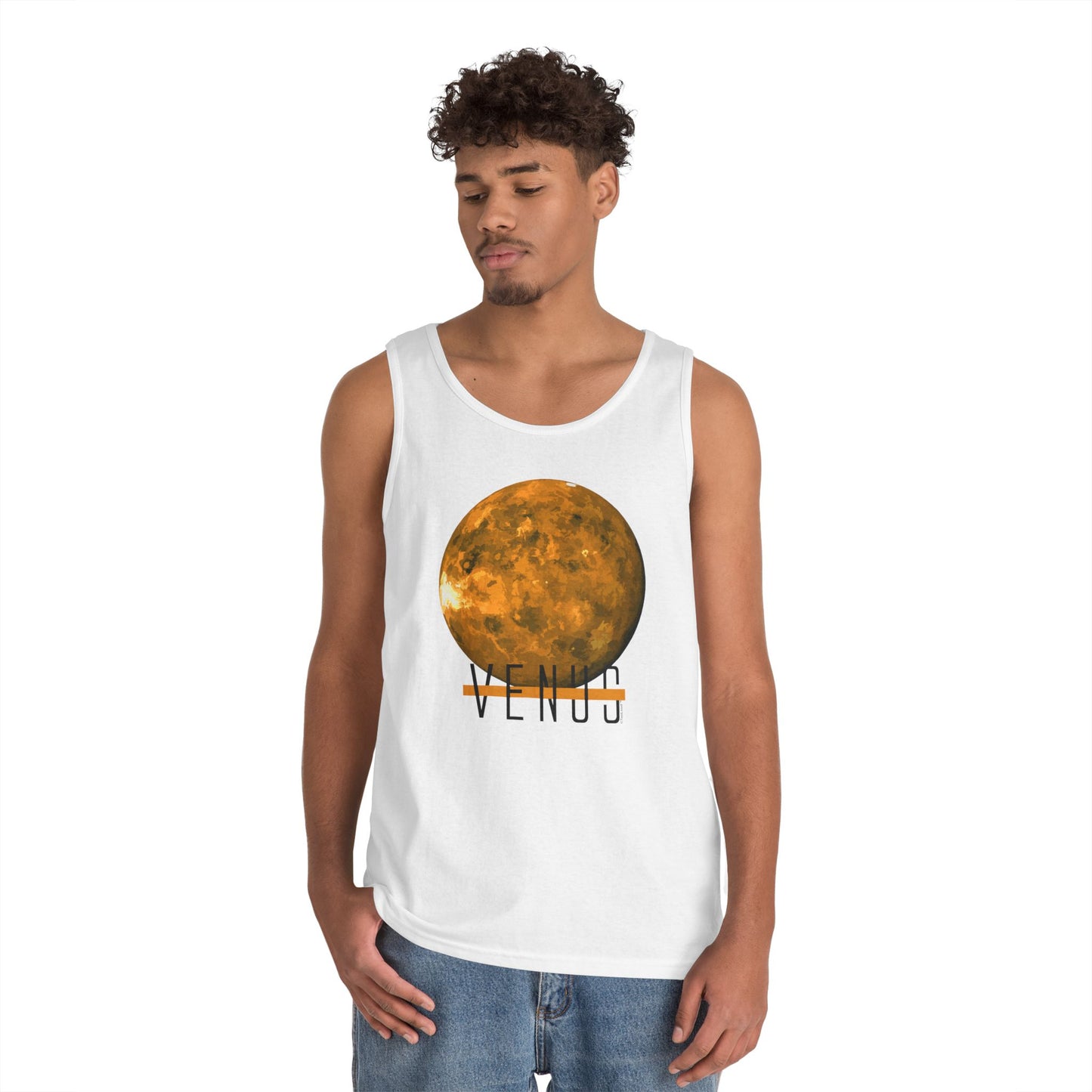 Planet Venus Text Adult Loose Tank Top by TOOLOUD