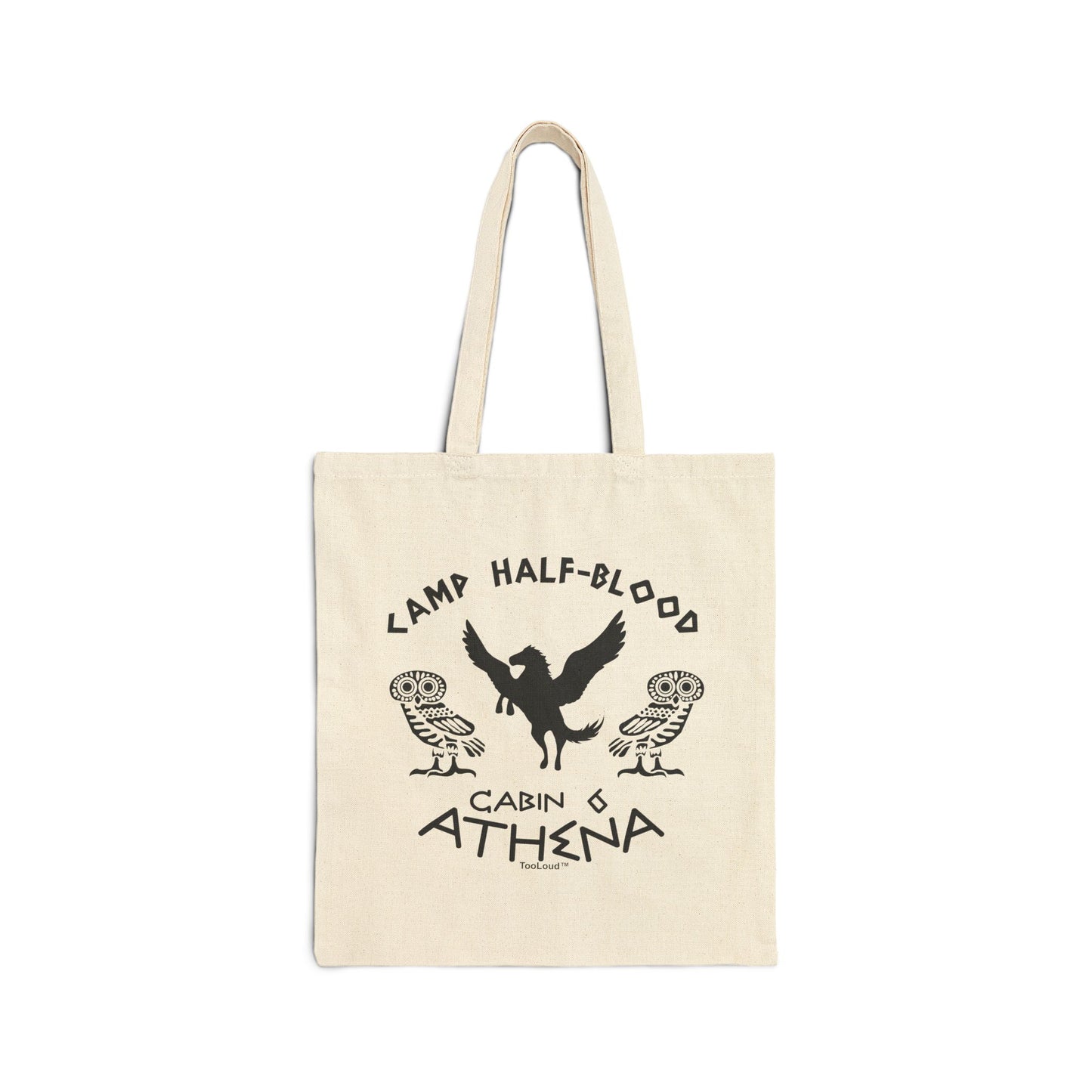 Camp Half Blood Cabin 6 Athena Grocery Tote Bag - Natural Color by TOOLOUD