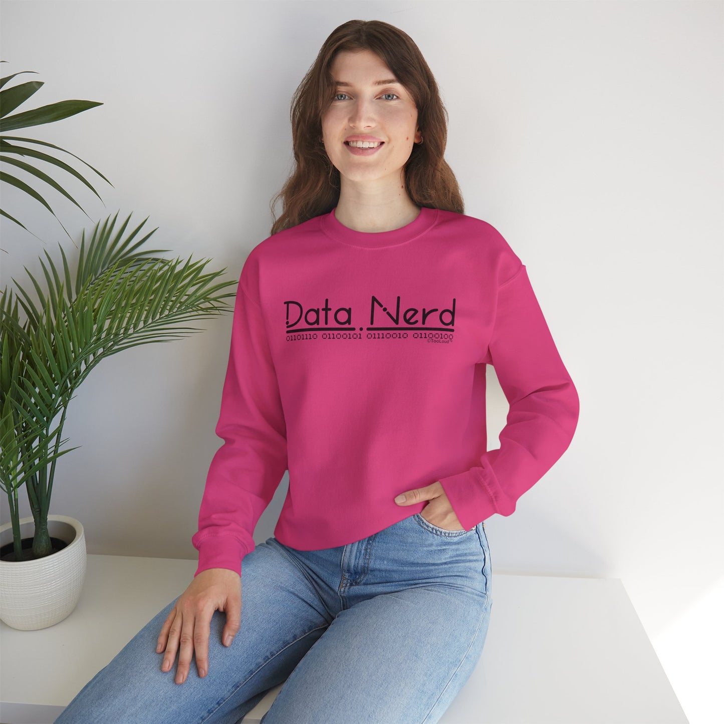 Data Nerd Adult Crewneck Sweatshirt by TOOLOUD