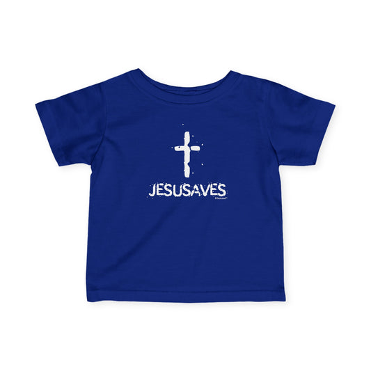 JESUSAVES – Jesus Saves Cross Design Infant T-Shirt (Dark) by TOOLOUD