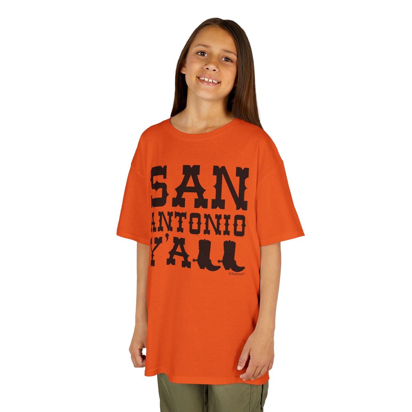 San Antonio Y’all – Boots – Texas Pride Children’s T-Shirt by TOOLOUD