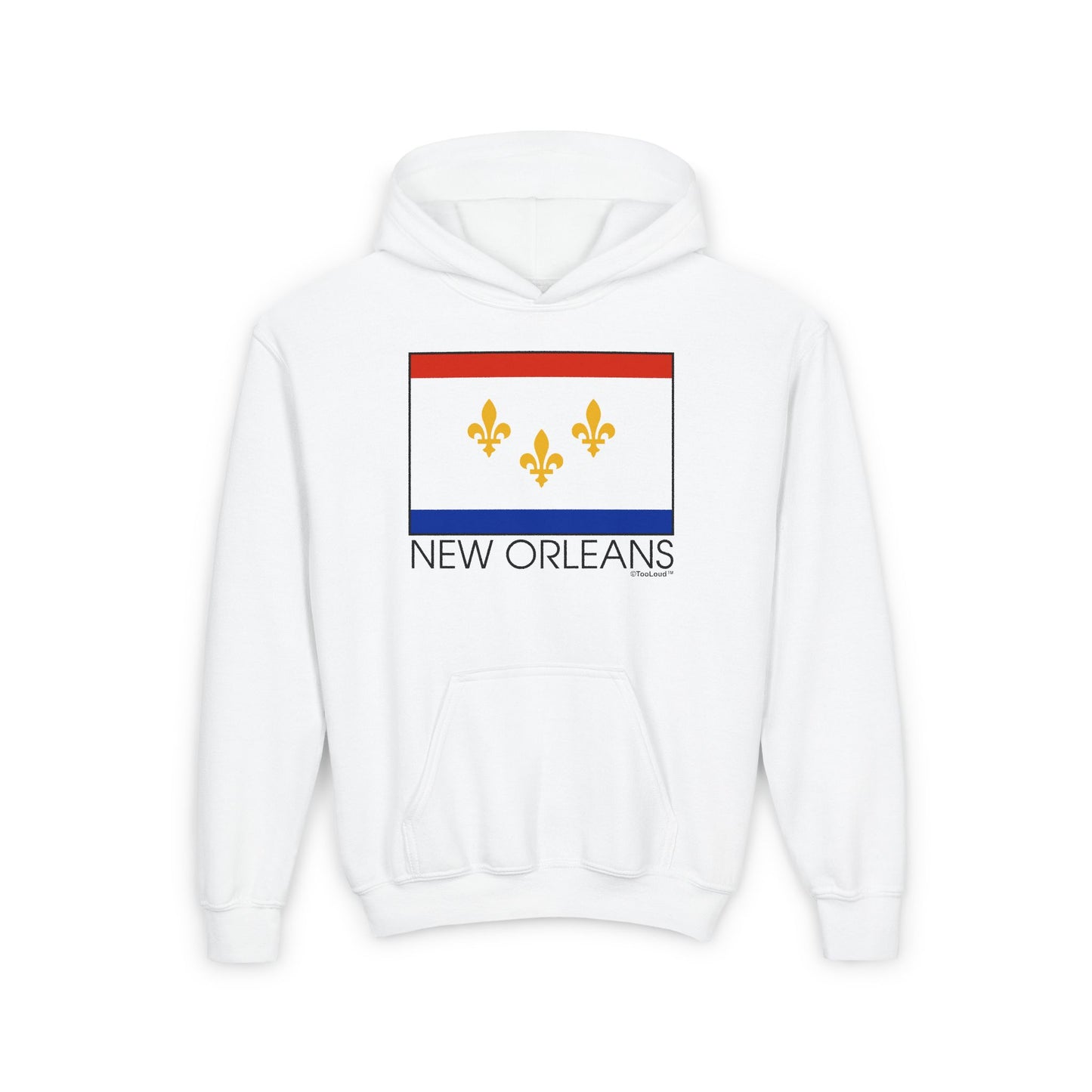 TooLoud New Orleans Louisiana Flag Text Youth Children's Hoodie