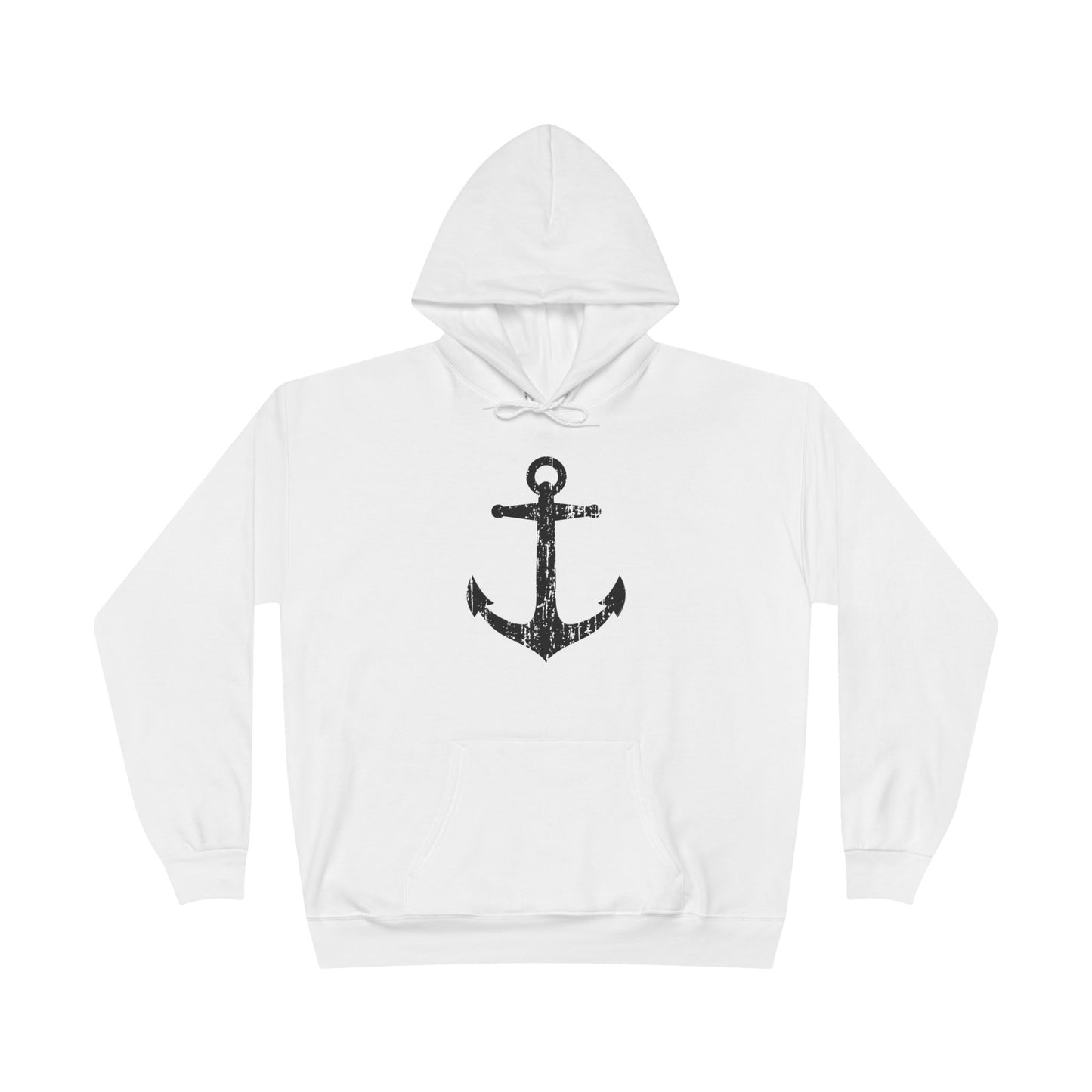 Distressed Nautical Sailor Anchor Hoodie Sweatshirt by TOOLOUD