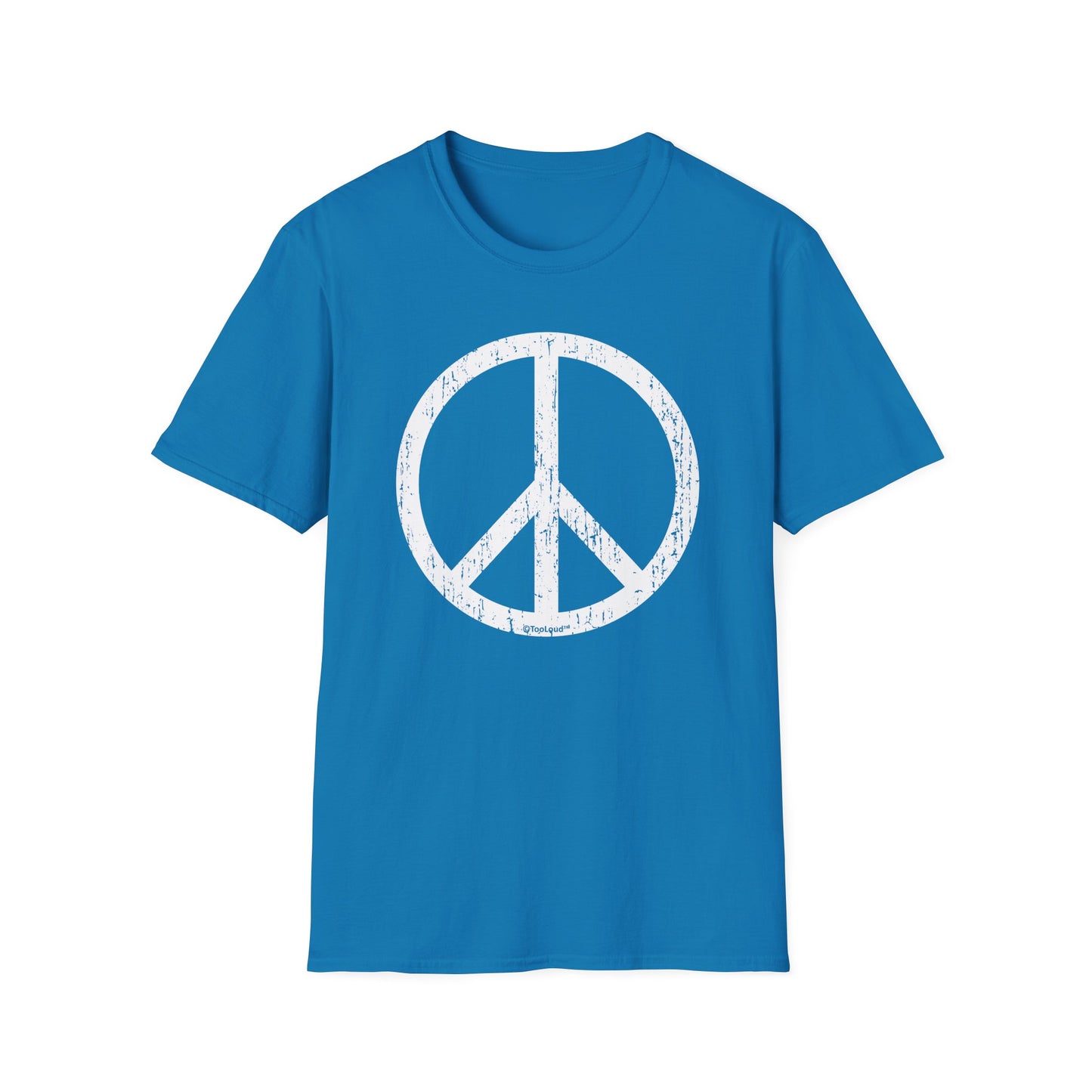 Peace Sign Symbol - Distressed Adult Dark T-Shirt by TOOLOUD