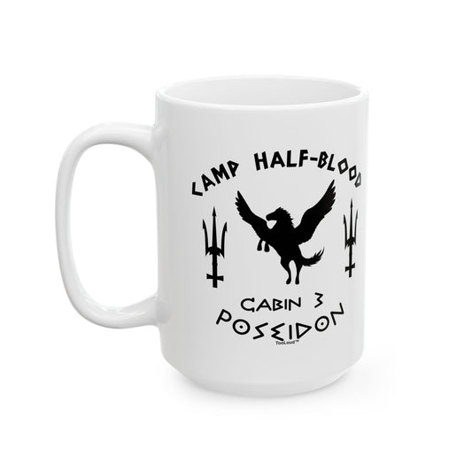 Cabin 3 Poseidon Camp Half-Blood Printed Coffee Mug – 11oz or 15oz by TOOLOUD