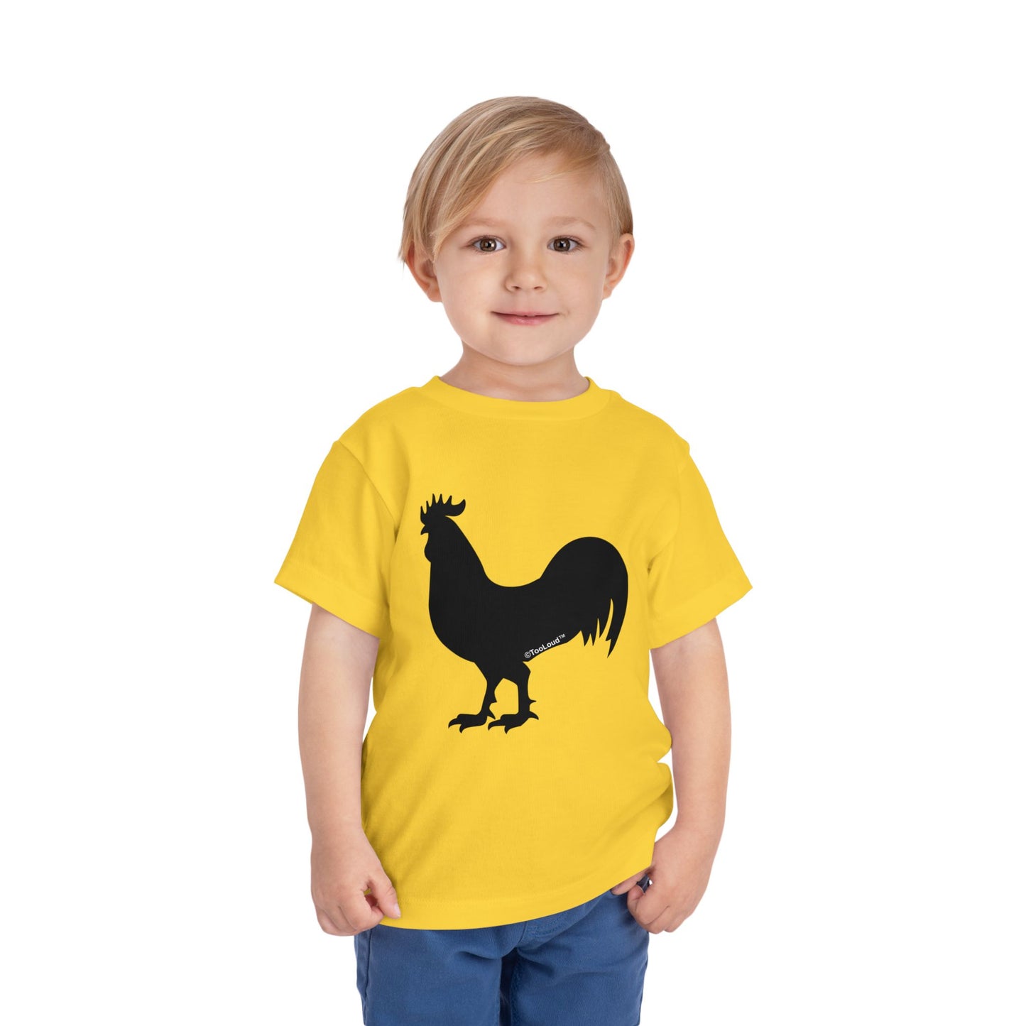 Rooster Silhouette Design Toddler T-Shirt by TOOLOUD