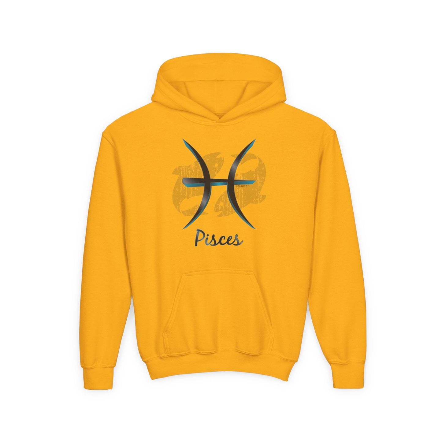 Pisces Symbol Youth Unisex Children's Hoodie by TOOLOUD
