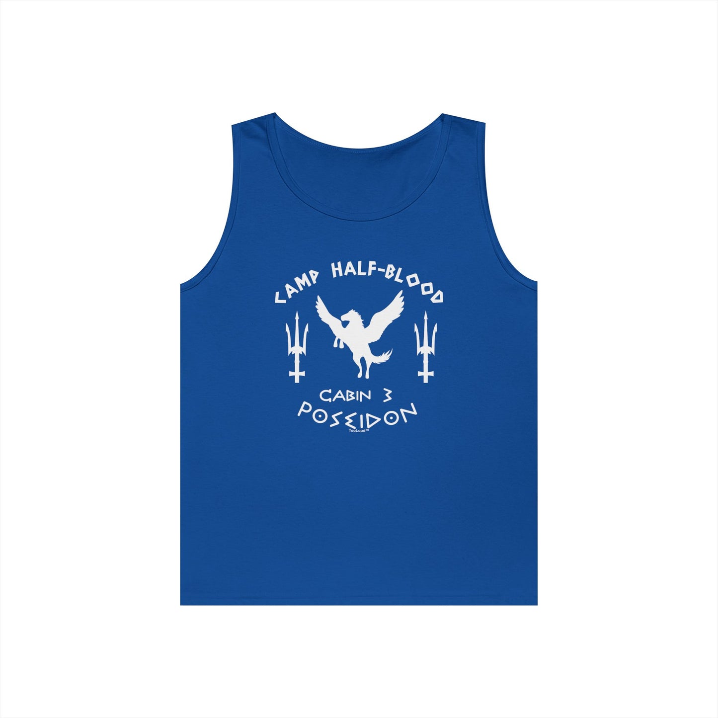 Cabin 3 Poseidon Camp Half-Blood Adult Loose Dark Tank Top by TOOLOUD – Greek Demigod Inspired Design