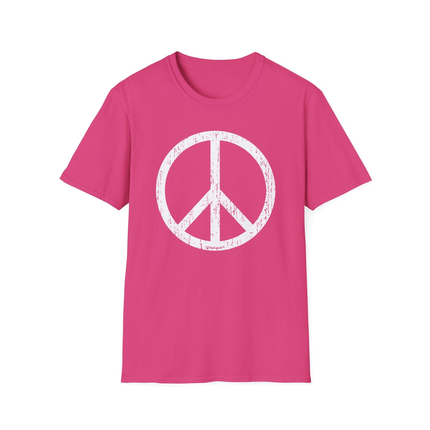 Peace Sign Symbol - Distressed Adult Dark T-Shirt by TOOLOUD