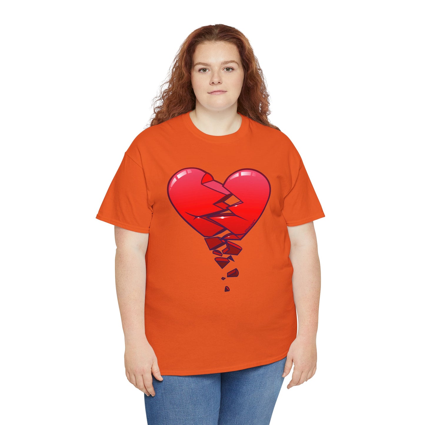 Crumbling Broken Heart Adult Unisex T-Shirt Tee
