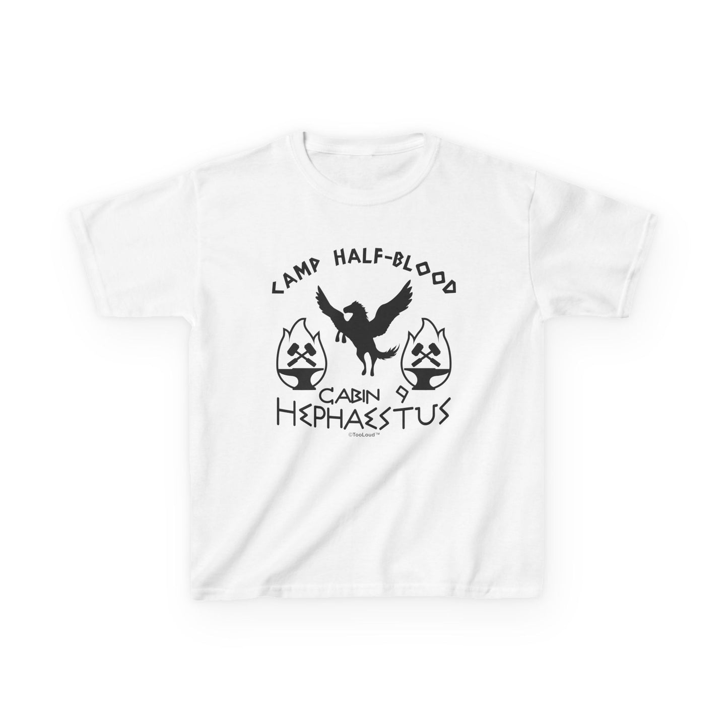 TOOLOUD Cabin 9 Hephaestus Camp Half-Blood Children's T-Shirt