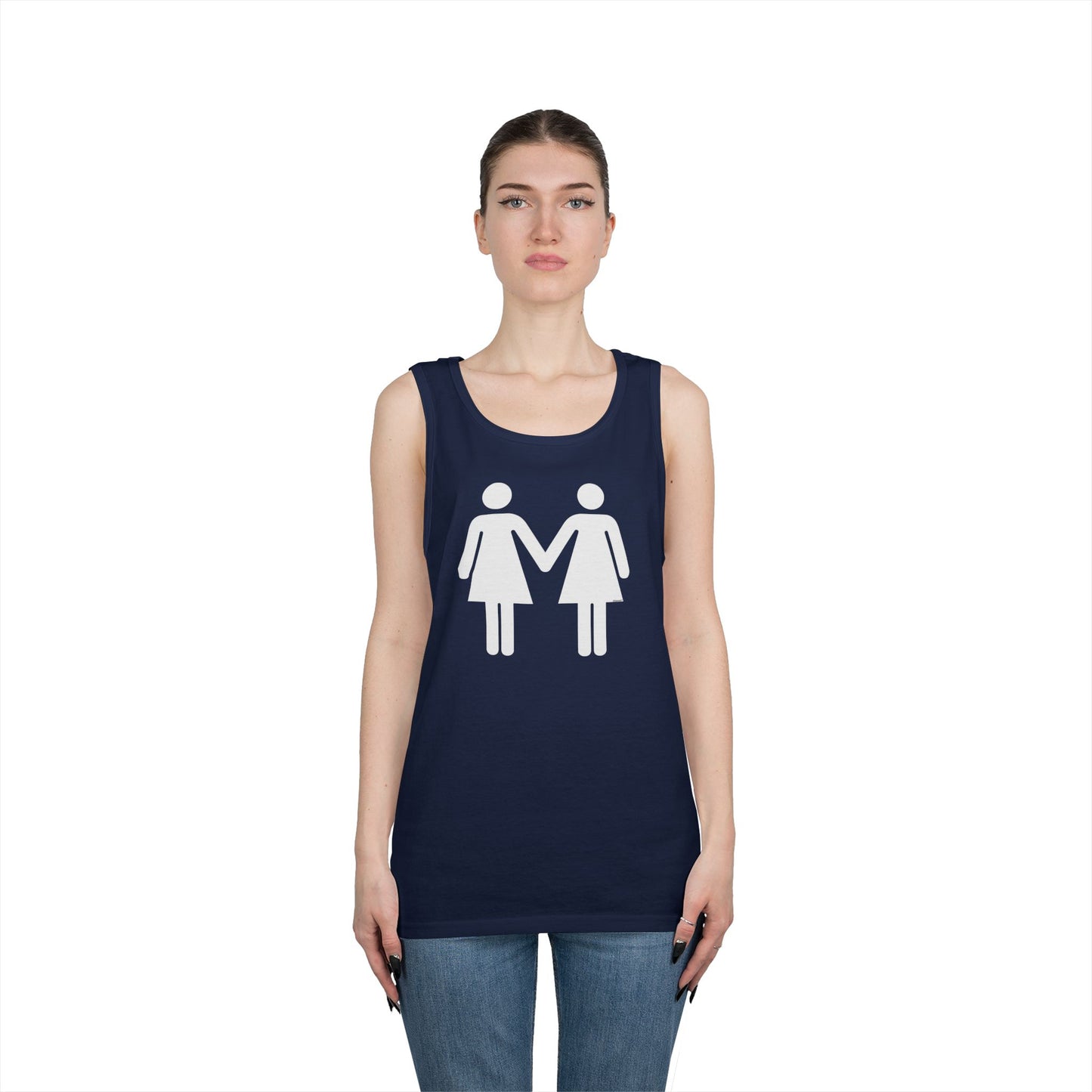 Lesbian Women Holding Hands LGBT Loose Dark Tank Top by TOOLOUD