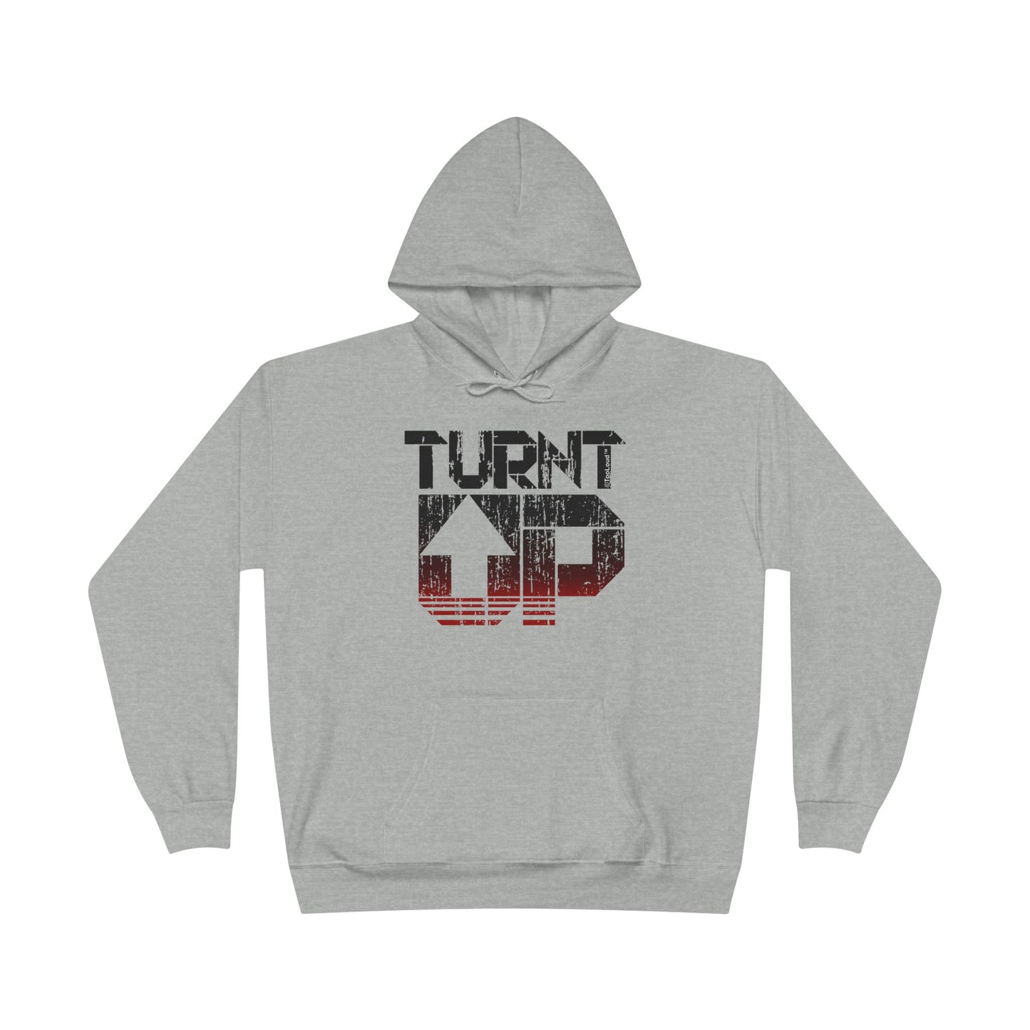 Turnt Up Distressed Unisex Hoodie Sweatshirt by TOOLOUD