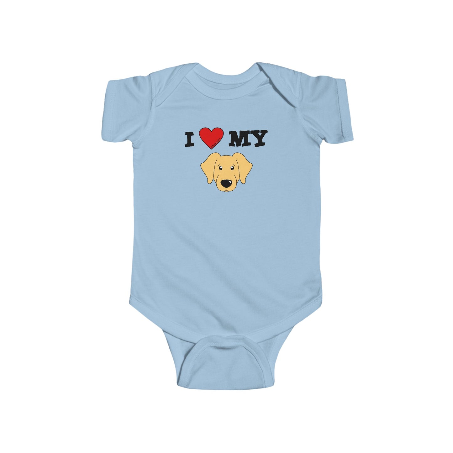 I Heart My - Cute Golden Retriever Dog Baby Romper Bodysuit by TOOLOUD